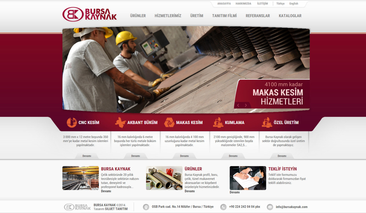 Bursa Kaynak Static Website - Web Design