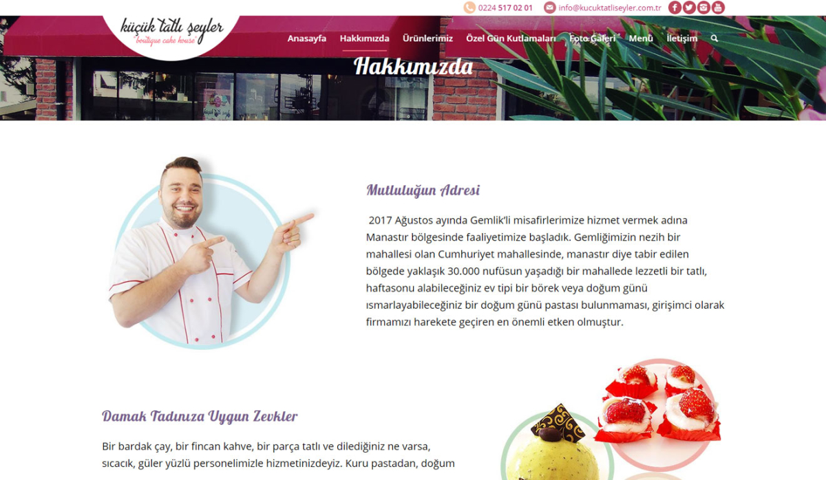 Küçük Tatlı Şeyler Corporate Website - Web Design